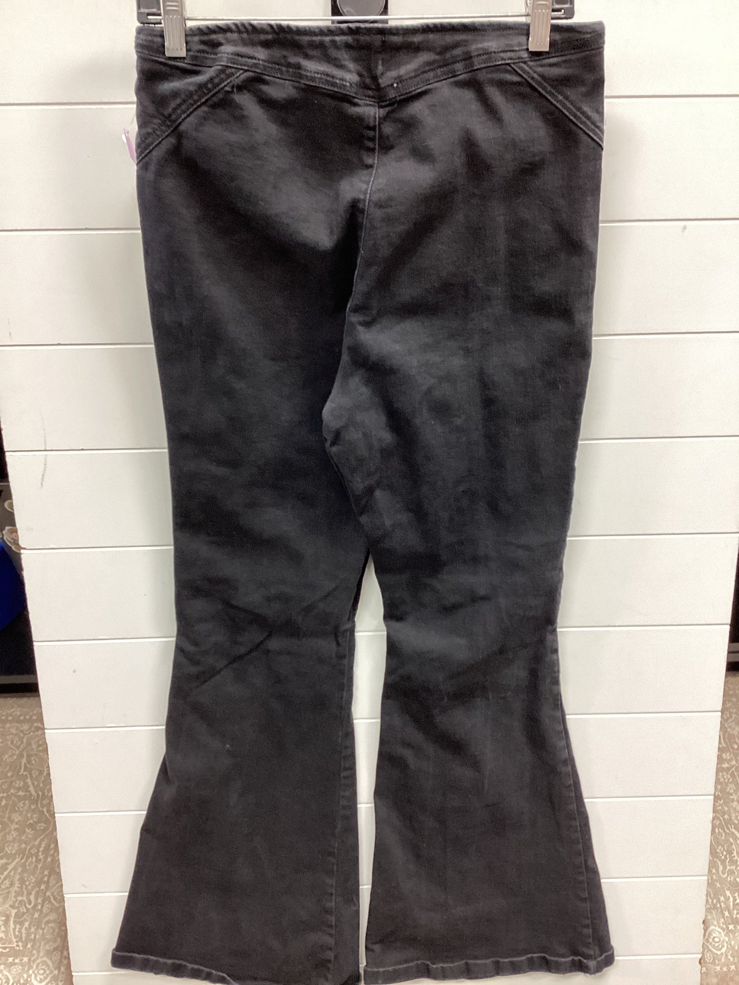 Jeans Flared By Forever 21 In Black Denim, Size:Xl