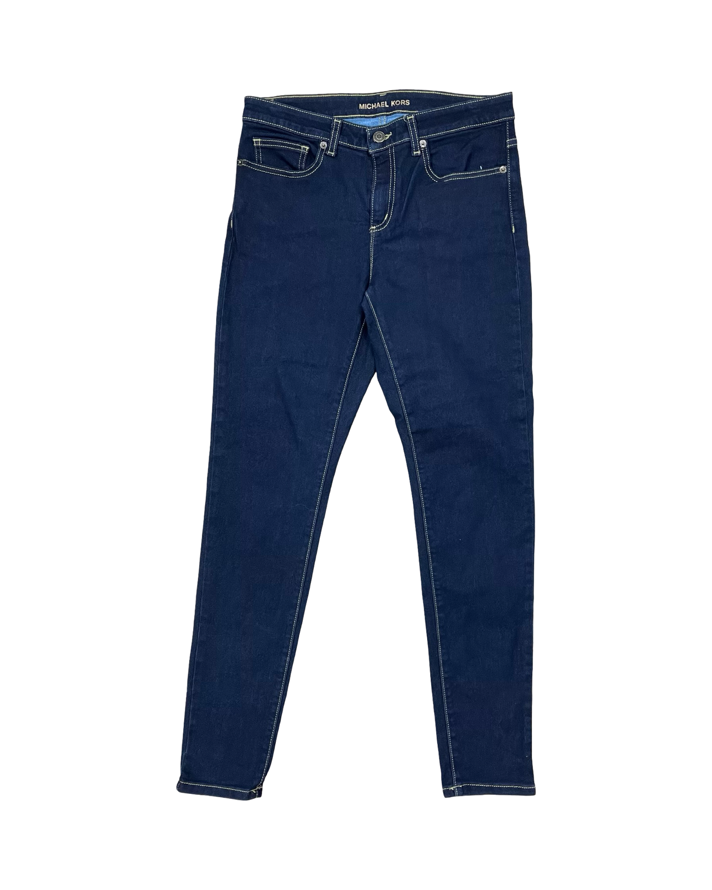 Jeans Skinny By Michael By Michael Kors In Blue Denim, Size:8