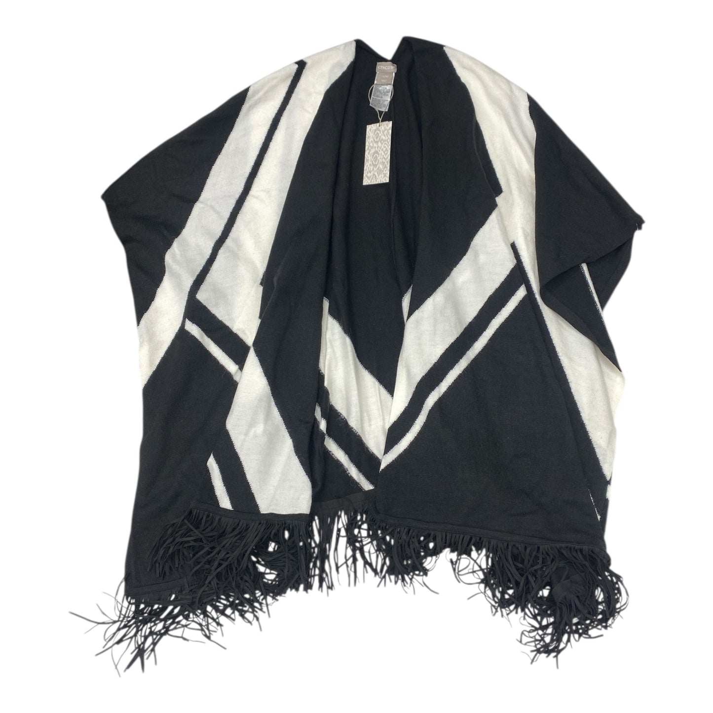 Shawl By Chicos In Black & White, Size:S