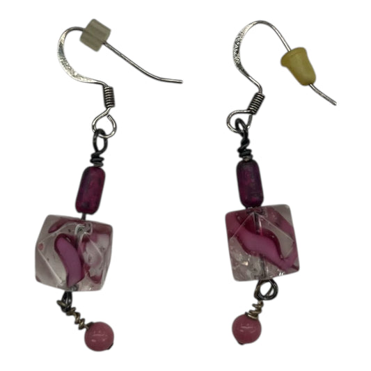Earrings Dangle/Drop By Clothes Mentor In Pink