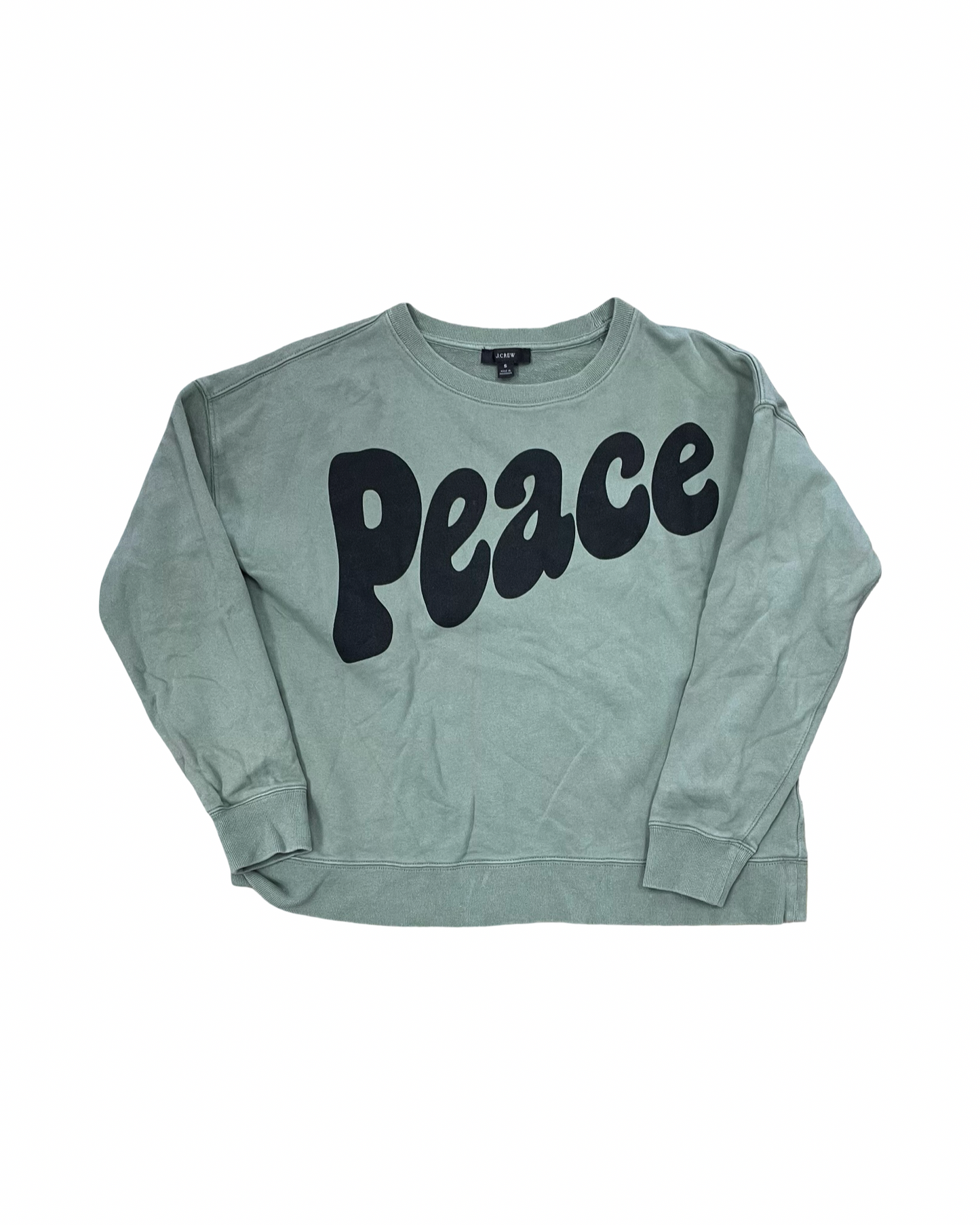 Sweatshirt Collar By J. Crew In Green, Size:S