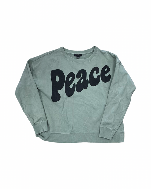 Sweatshirt Collar By J. Crew In Green, Size:S