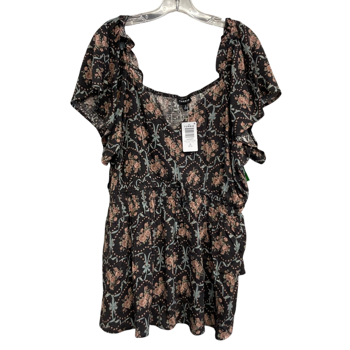 Top Ss By Torrid In Floral Print, Size:3X