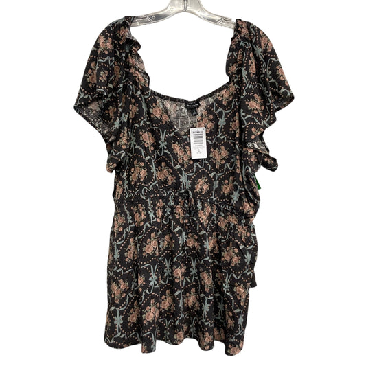 Top Ss By Torrid In Floral Print, Size:3X