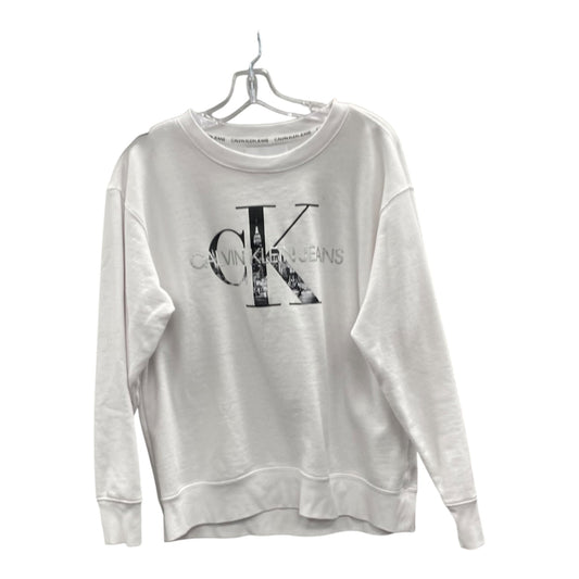 Athletic Sweatshirt Crewneck By Calvin Klein Performance In White, Size:L