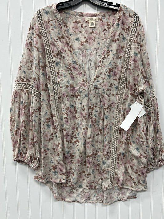 Top Ls By Universal Thread In Orange, Size:S