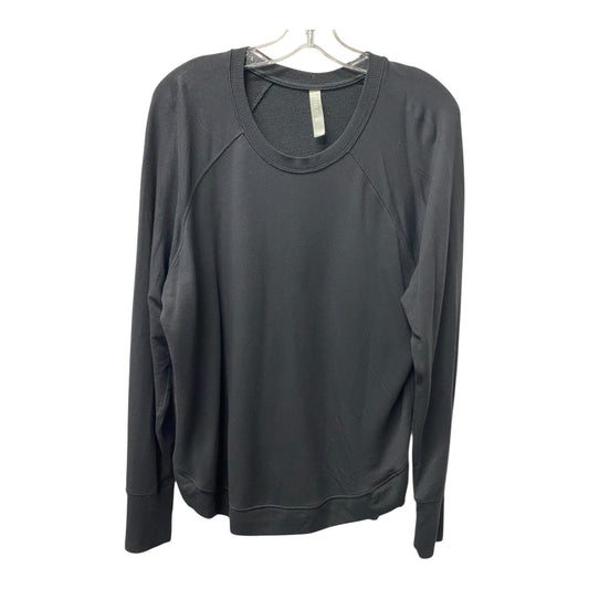 Athletic Top Ls Crewneck By Athleta In Black, Size:L