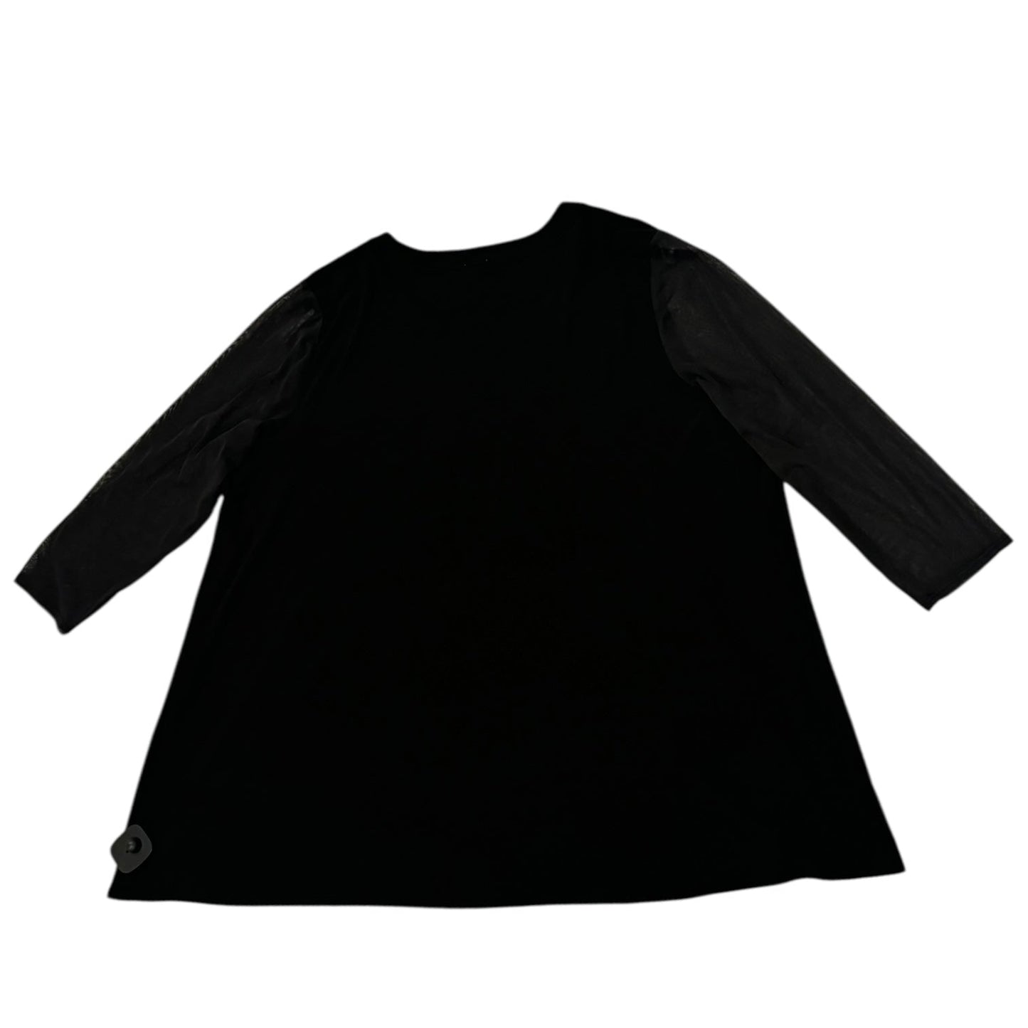 Top Ls By Anne Klein In Black, Size:2X