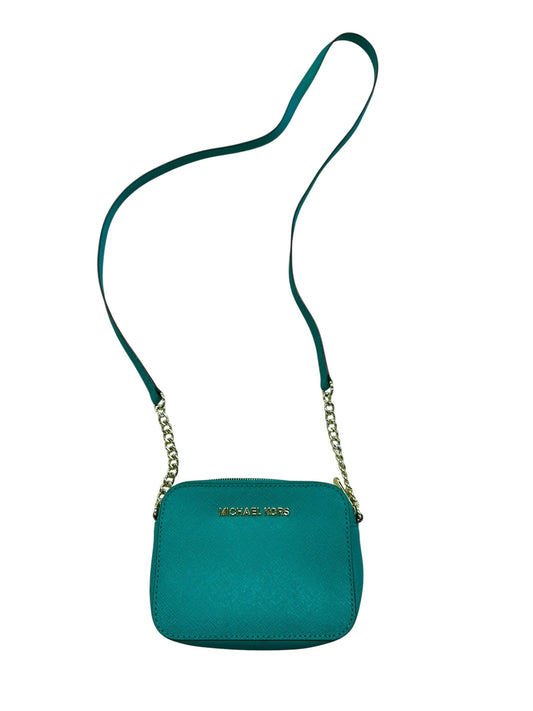Crossbody Designer By Michael Kors In Teal, Size:Small