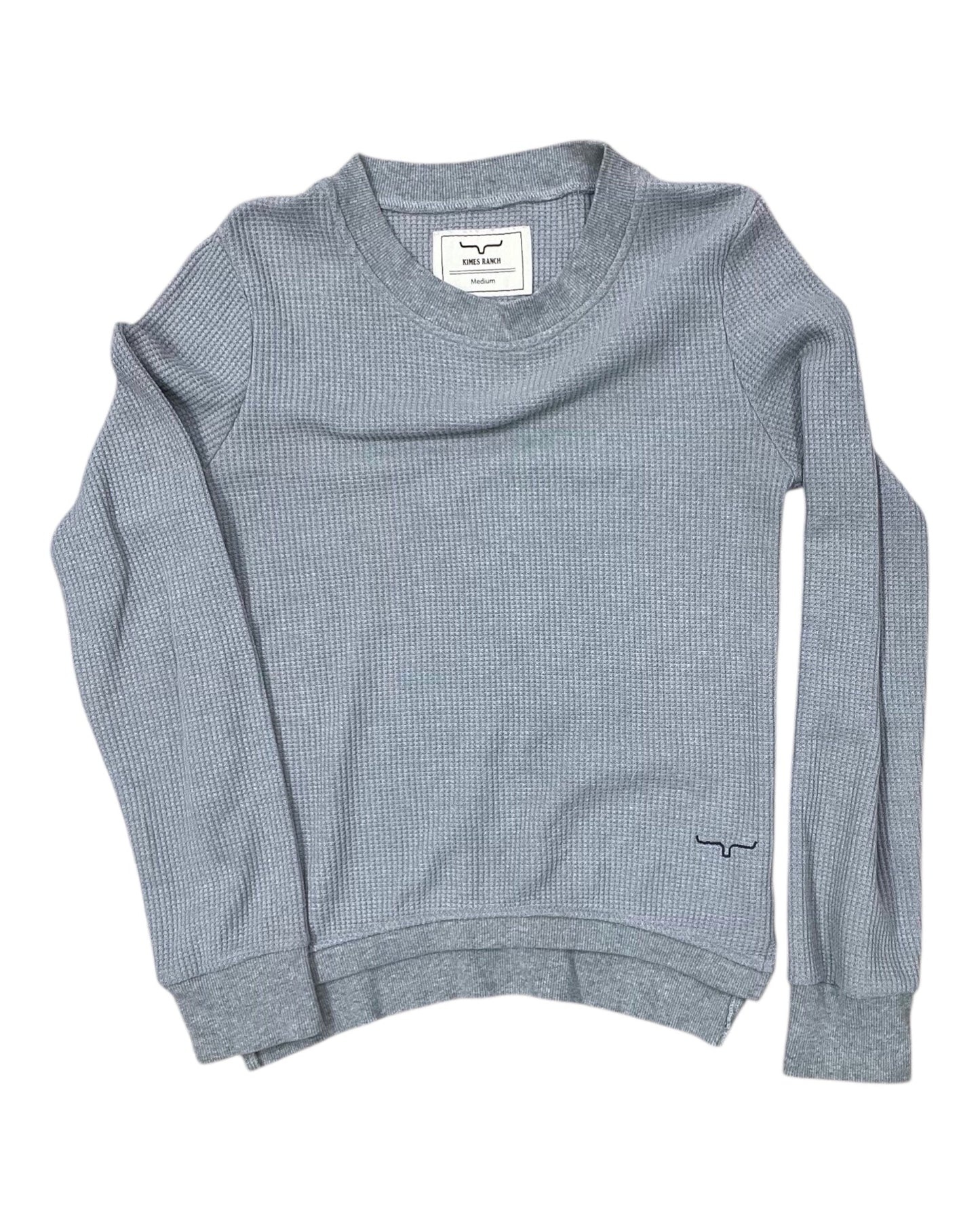 Top Ls By Clothes Mentor In Grey, Size:M