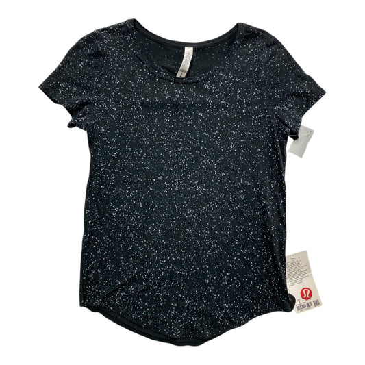 Athletic Top Ss By Lululemon In Black, Size:4