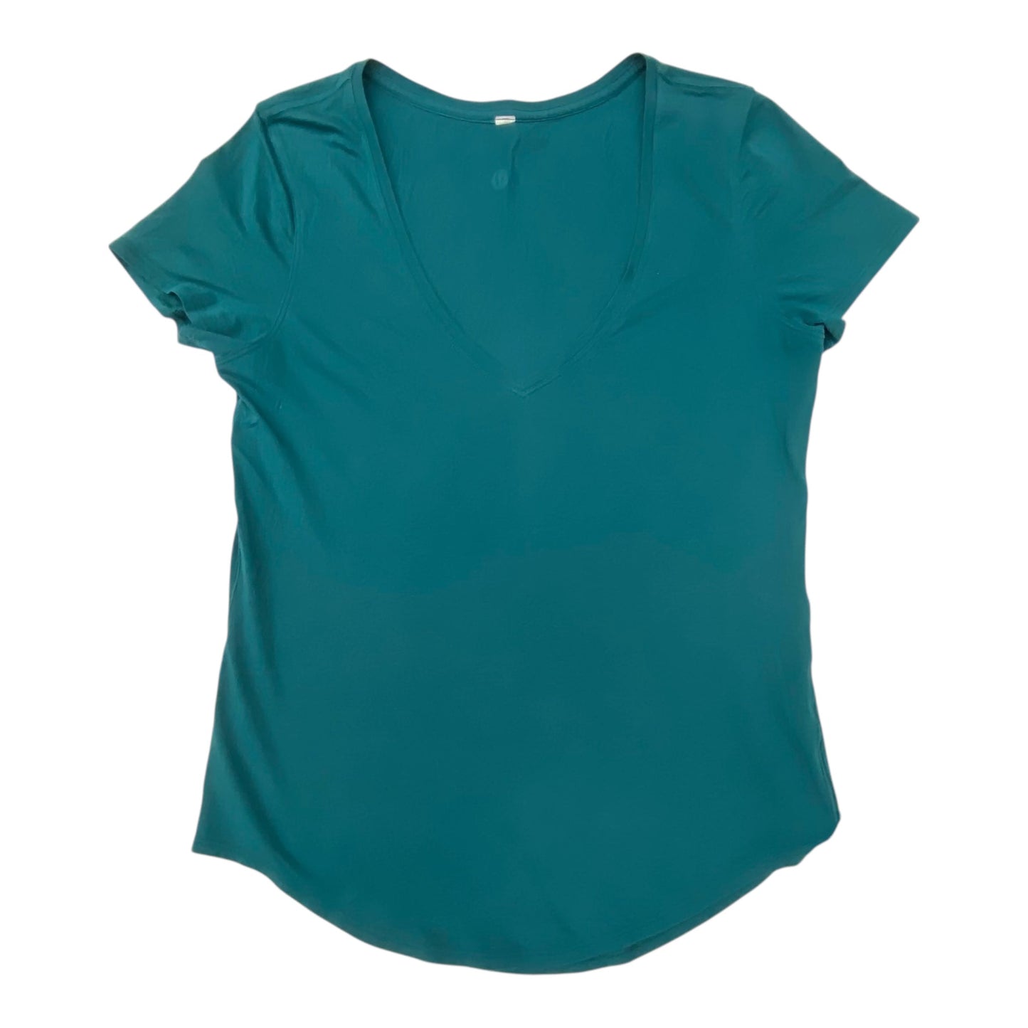 Athletic Top Ss By Lululemon In Green, Size:L