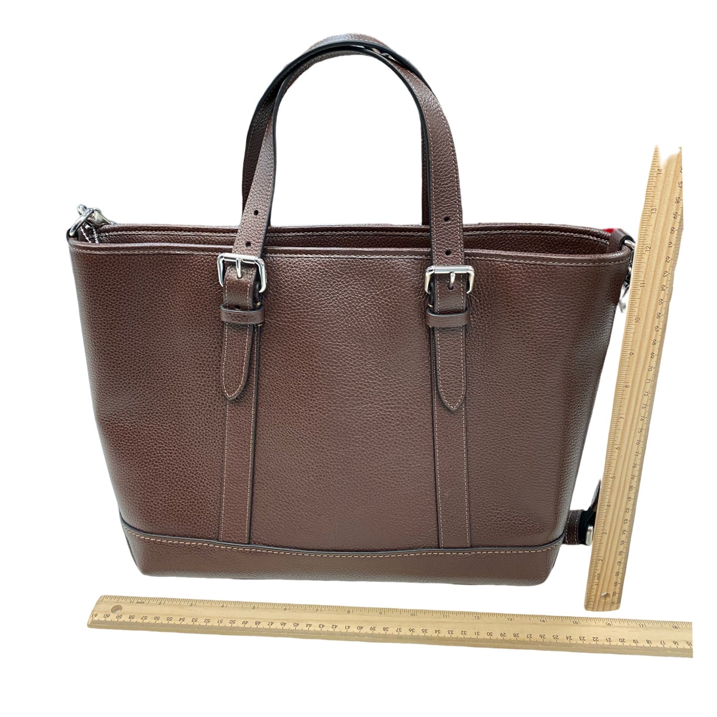 Handbag Designer By Coach In Brown, Size:Large