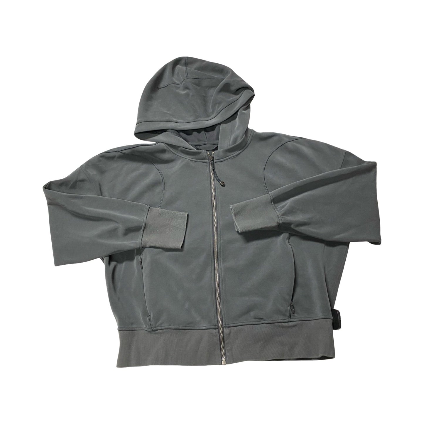 Athletic Jacket By Lululemon In Green, Size:10