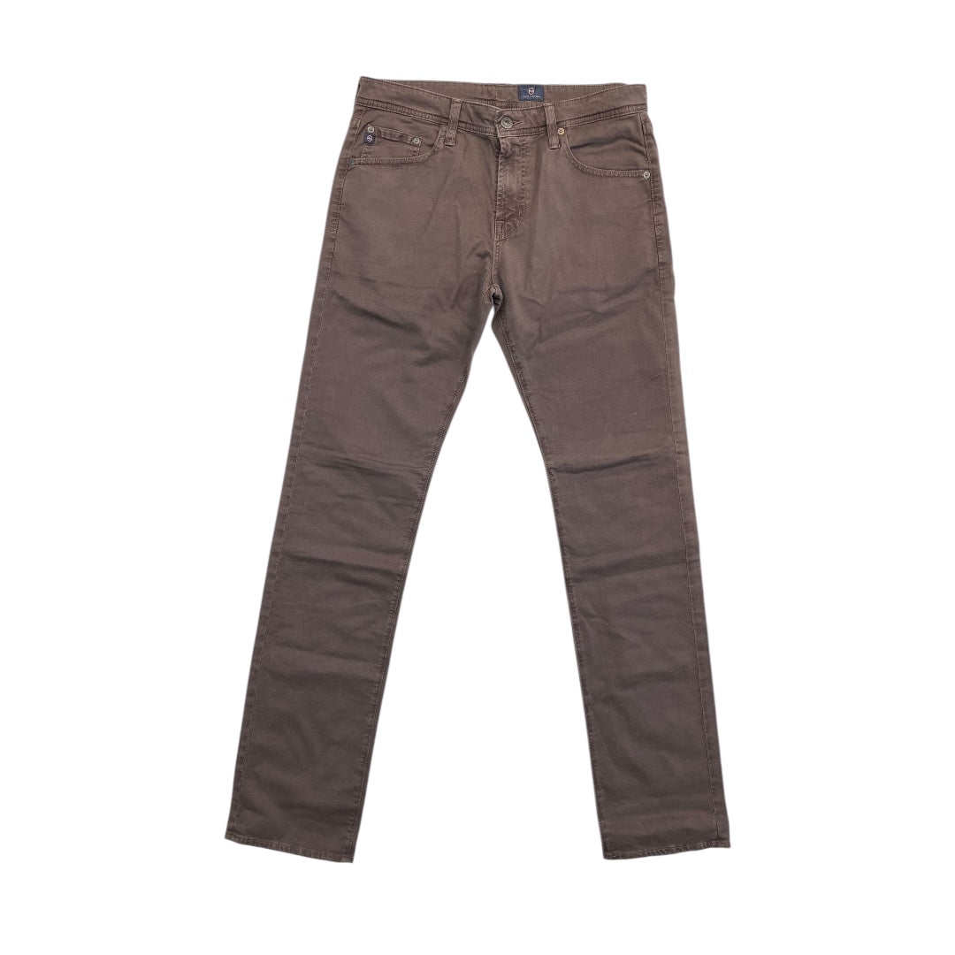 Jeans Straight By Ag Jeans In Brown, Size:14