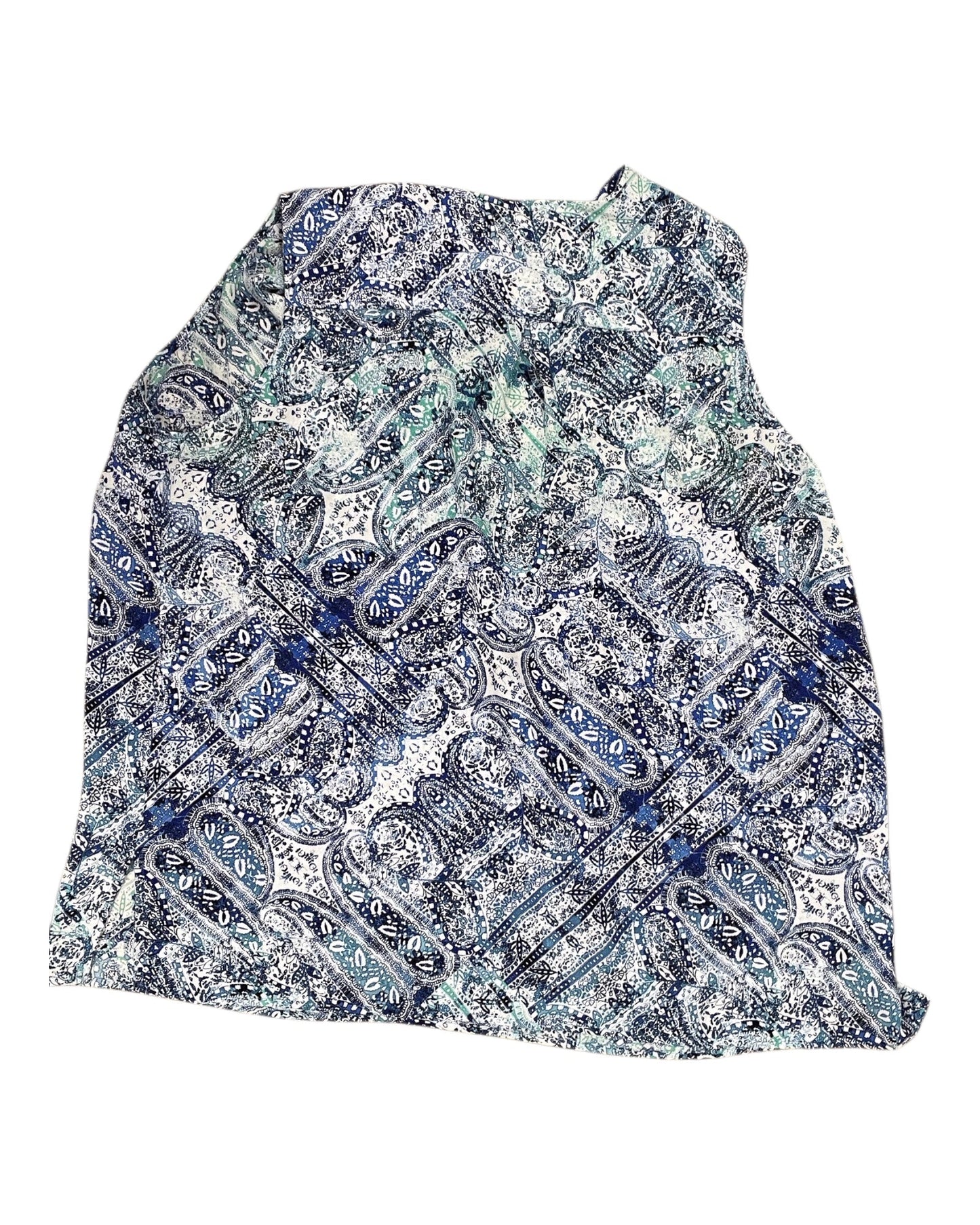 Top Sleeveless By Violet And Claire In Blue & White, Size:2X