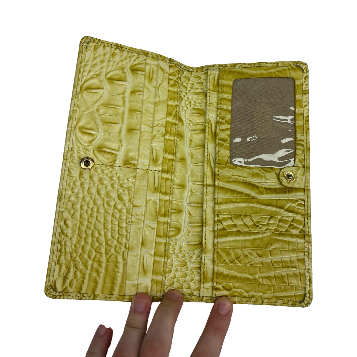 Wallet Designer By Brahmin In Yellow, Size:Large