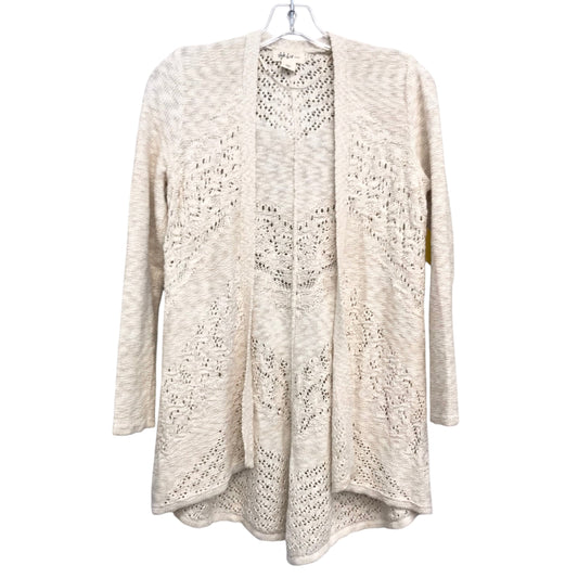 Sweater Cardigan By Style And Company In Beige, Size:Sp
