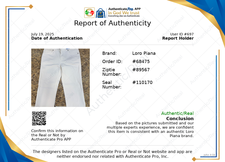 Jeans Luxury Designer By Loro Piana In White Denim, Size: 8