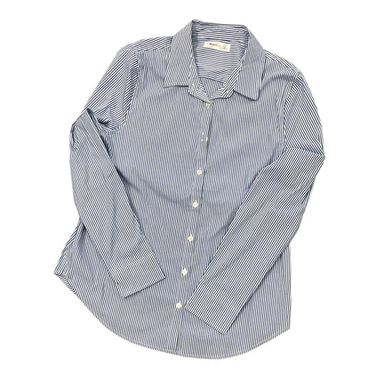 Blouse Ls By 89Th And Madison In Blue & White, Size:M