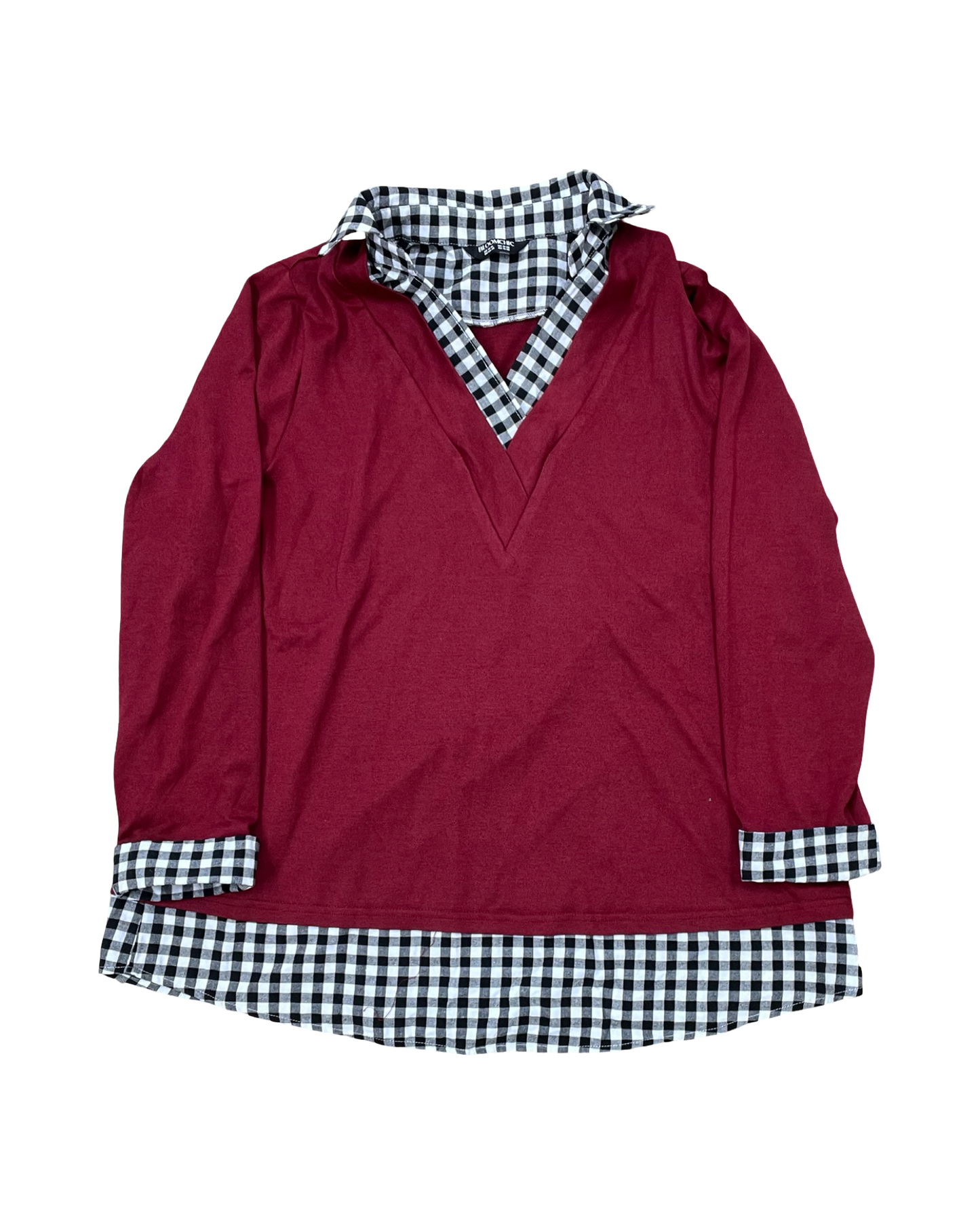 Top 3/4 Sleeve By Bloomchic In Red, Size:L
