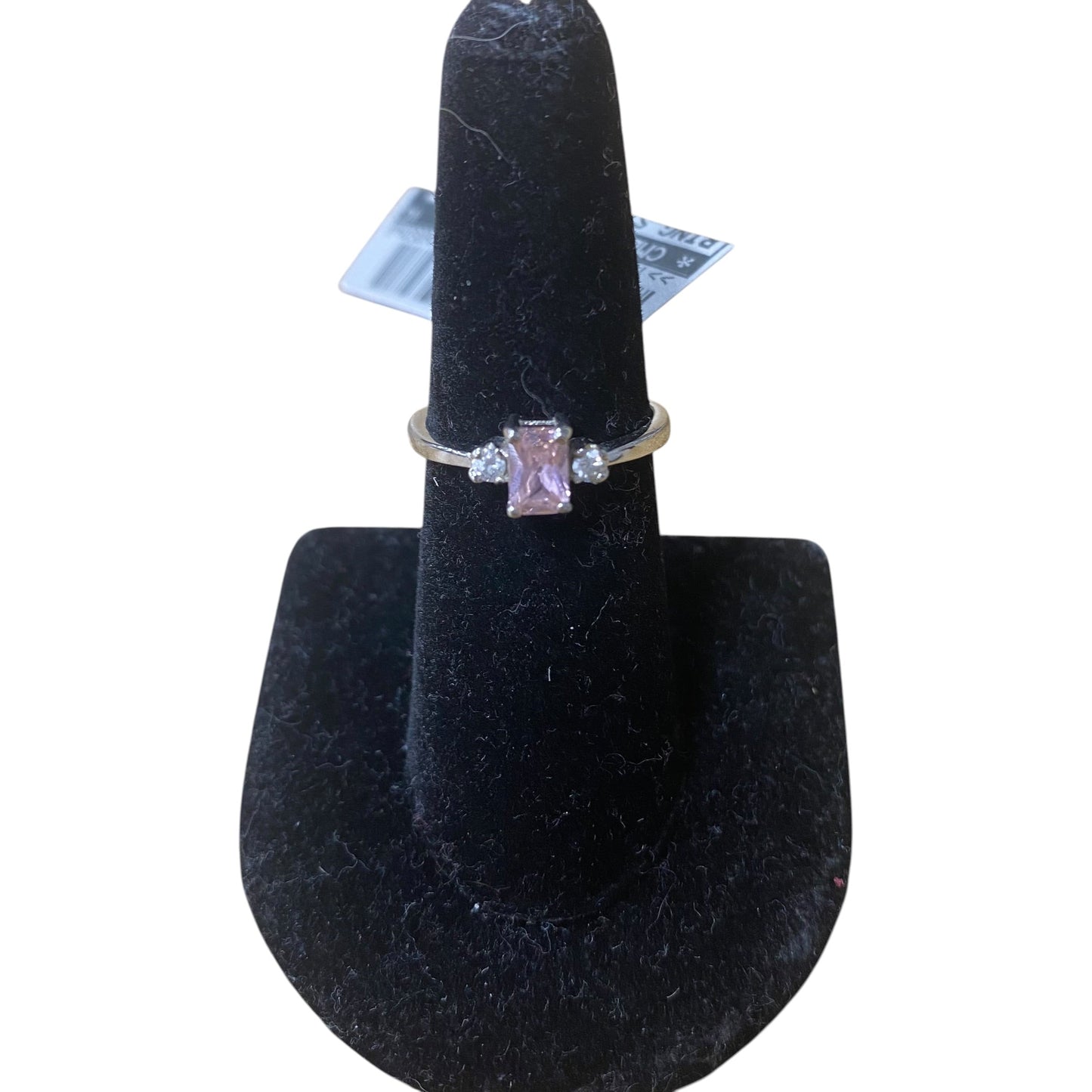 Ring Sterling Silver  In Pink & Silver, Size:7