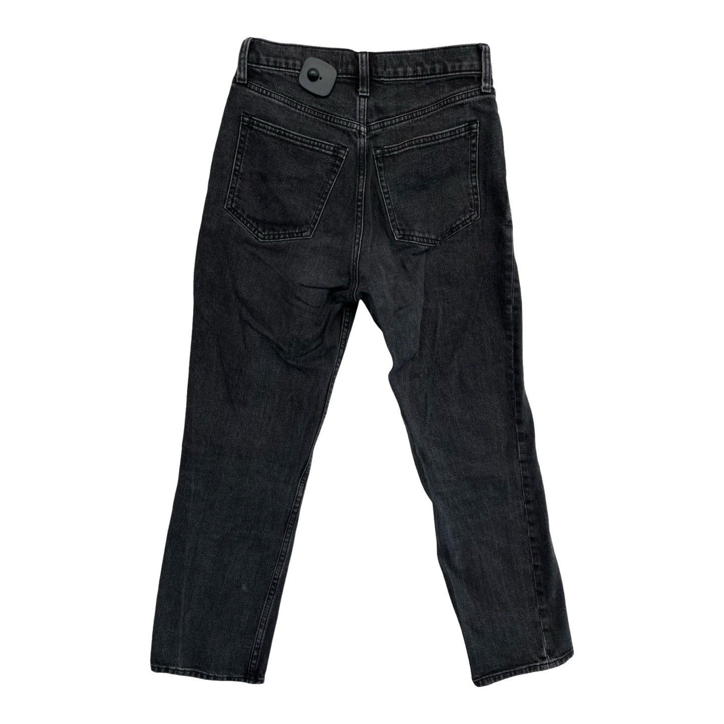 Jeans Straight By Abercrombie And Fitch In Black Denim, Size:2