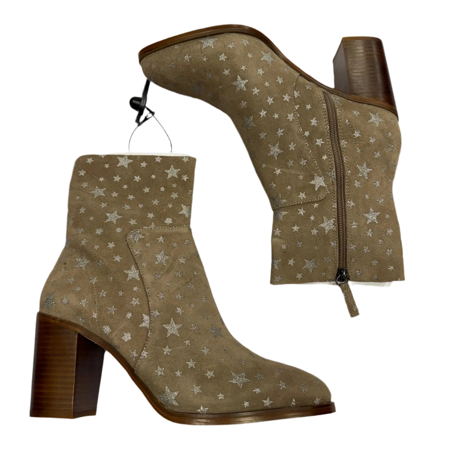 Boots Ankle Heels By Steve Madden In Taupe, Size: 10