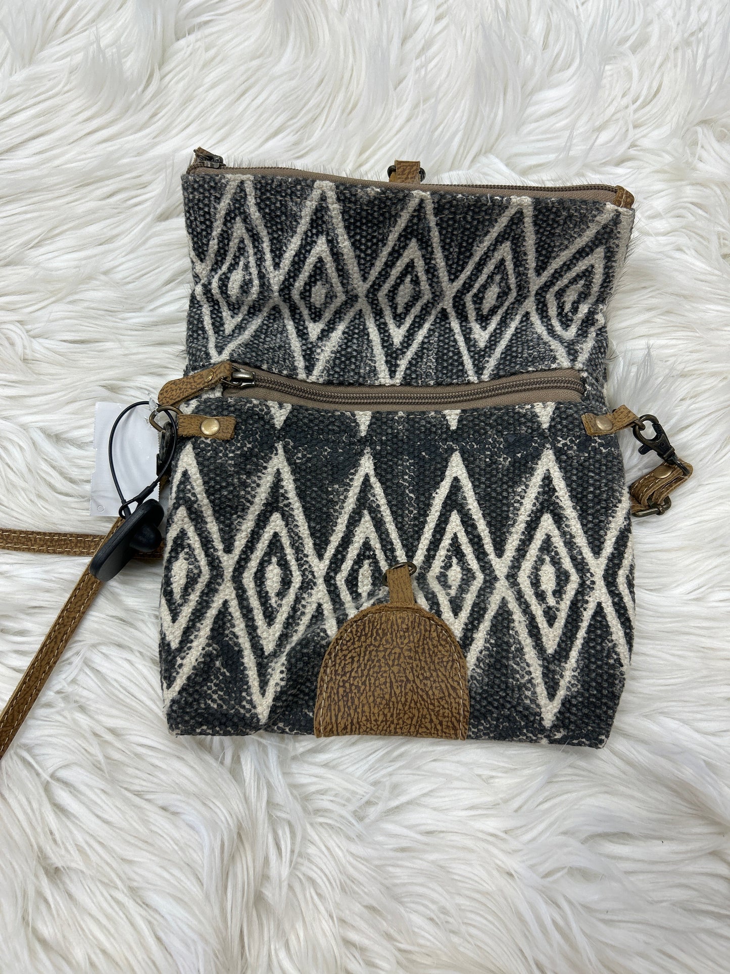Crossbody By Myra In Grey, Size:Small