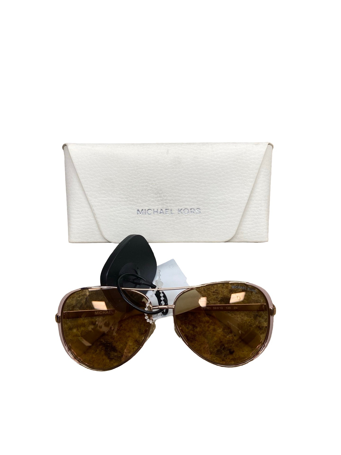 Sunglasses Designer By Michael Kors In Rose Gold