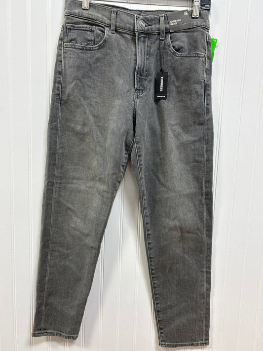 Jeans Cropped By Express In Black Denim, Size:4 NWT