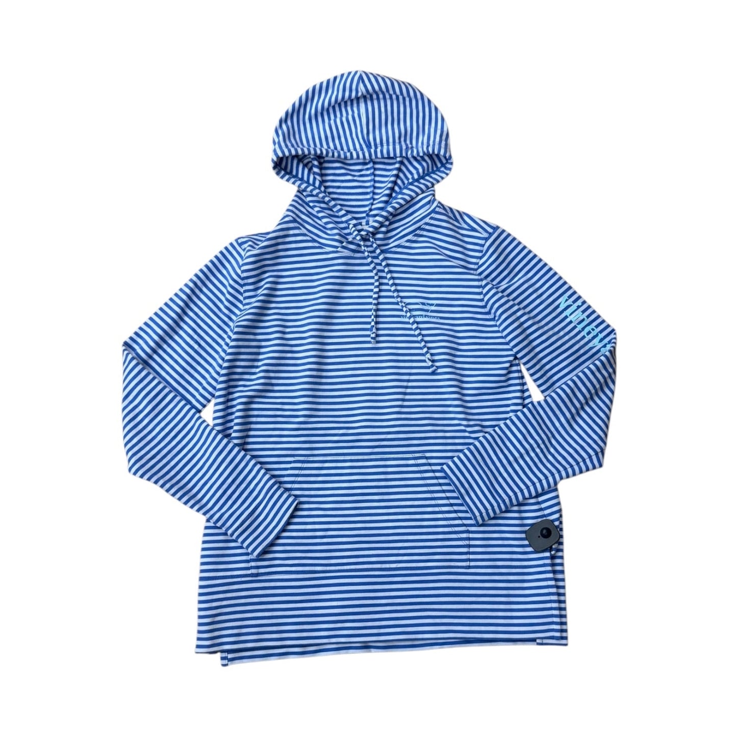 Athletic Sweatshirt Hoodie By Vineyard Vines In Striped Pattern, Size:M