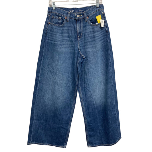 Jeans Wide Leg By Old Navy In Blue Denim, Size:4