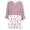 Top 3/4 Sleeve By Oddi In Pink, Size:L