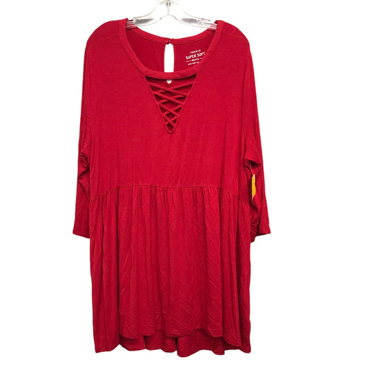 Top Ls By Torrid In Red, Size:3X