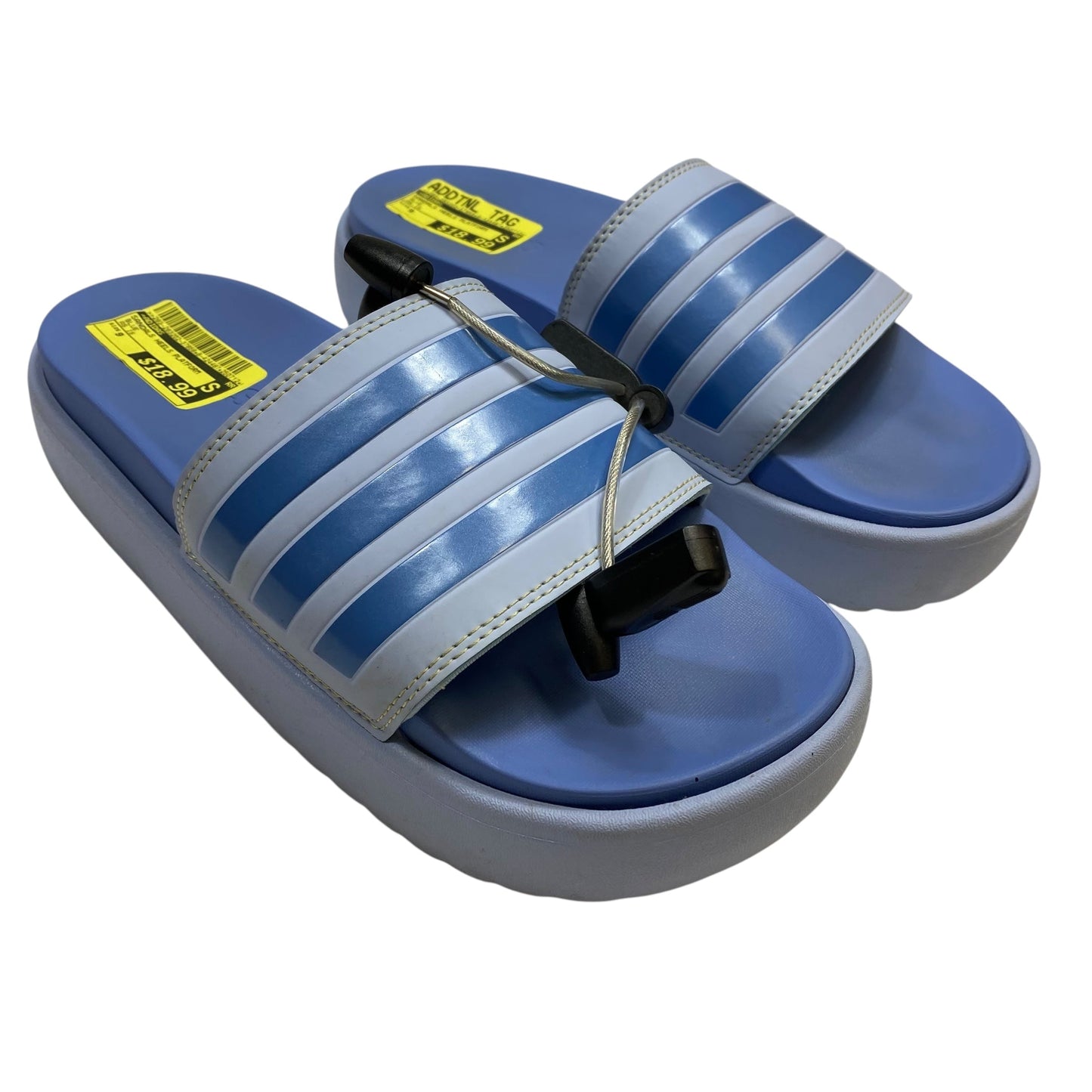 Sandals Heels Platform By Adidas In Blue, Size:9