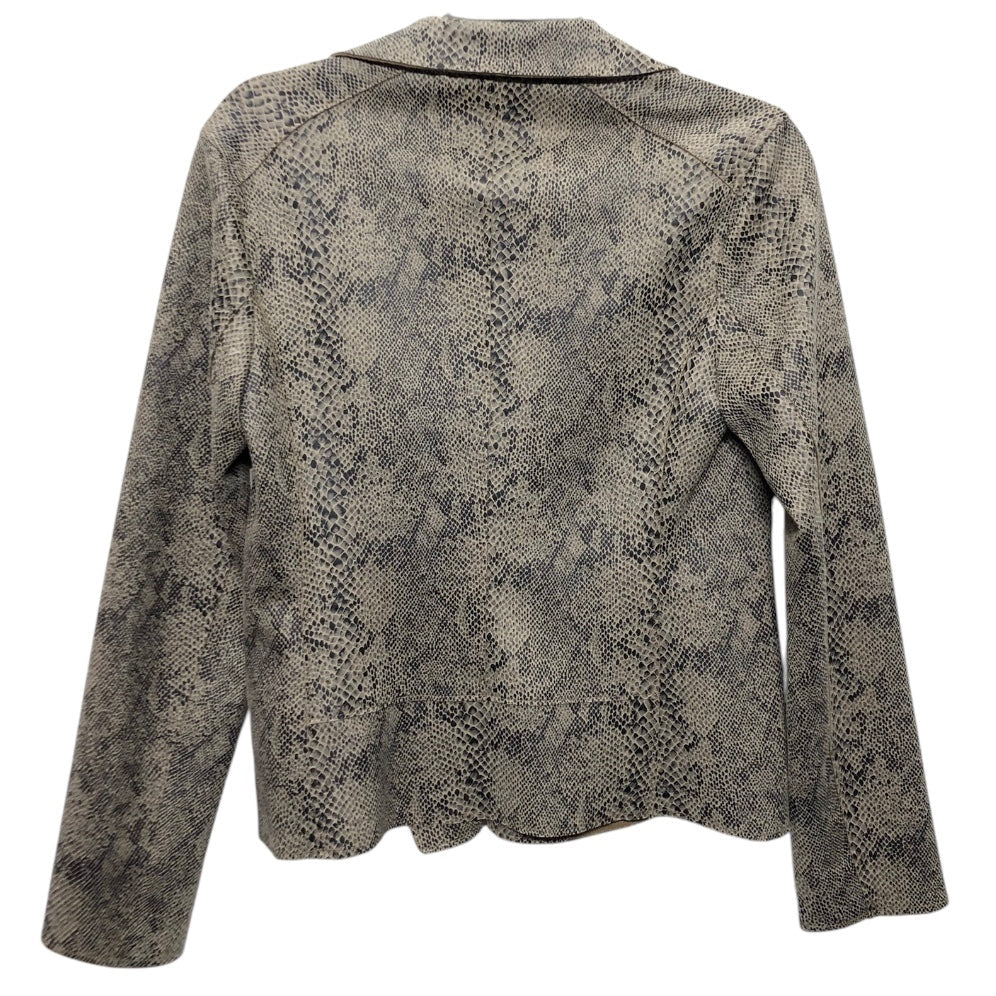 Jacket Moto By Catherine Malandrino In Snakeskin Print, Size:Xs