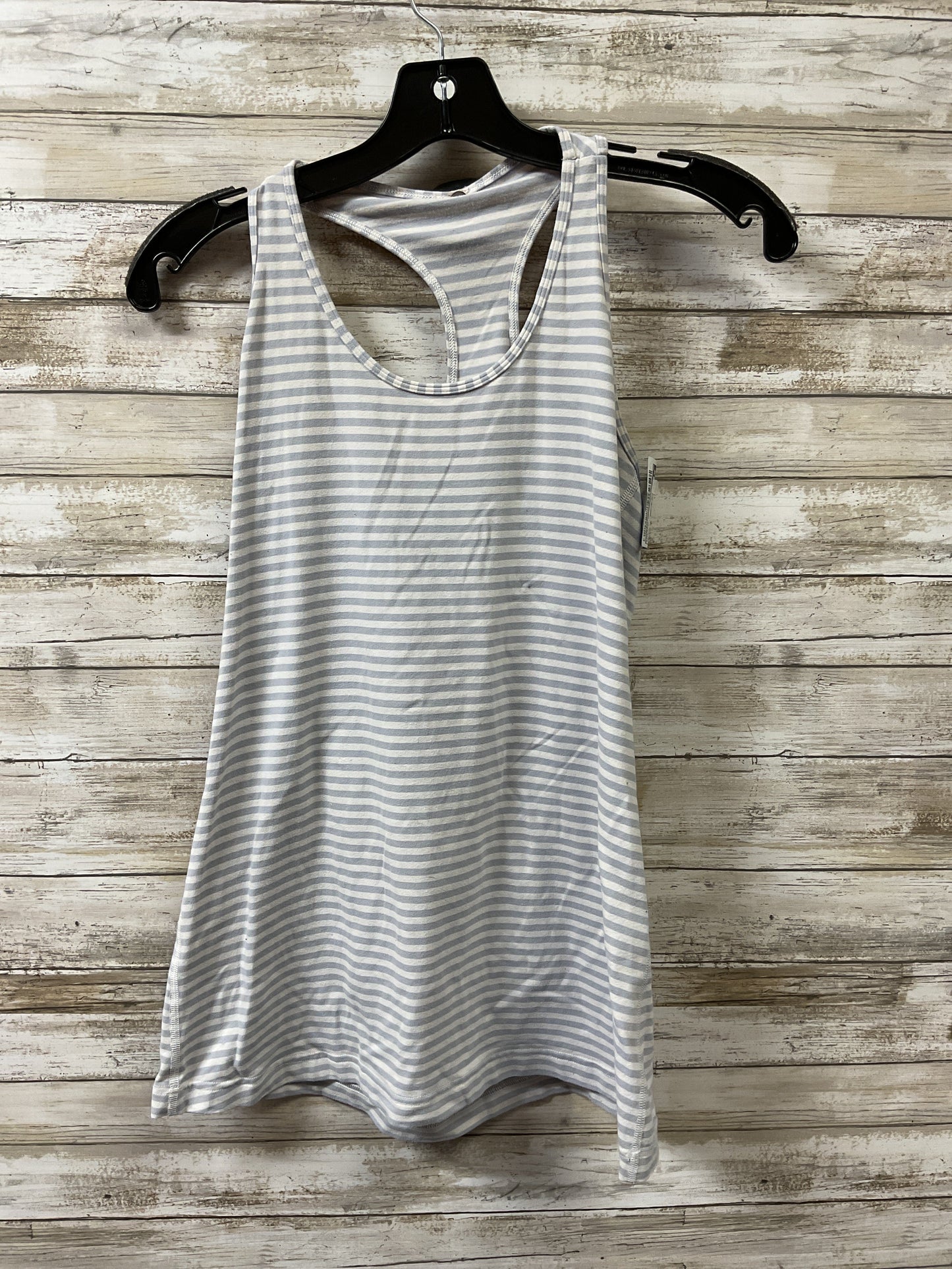 Athletic Tank Top By Lululemon In Grey & White, Size:M