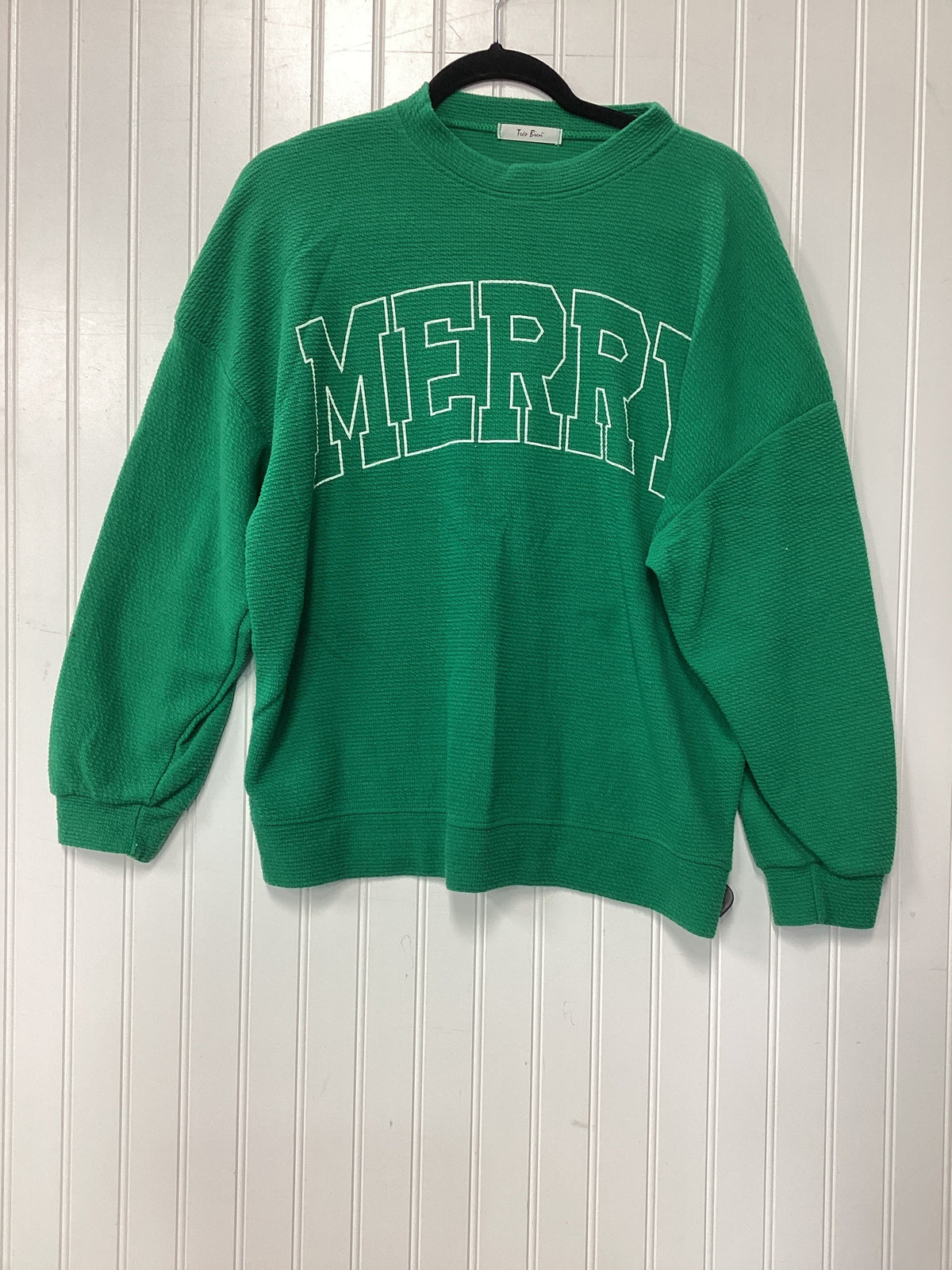Top Ls By Tres Bien In Green, Size:M