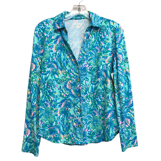 Top Ls Designer By Lilly Pulitzer In Blue & Green, Size:S