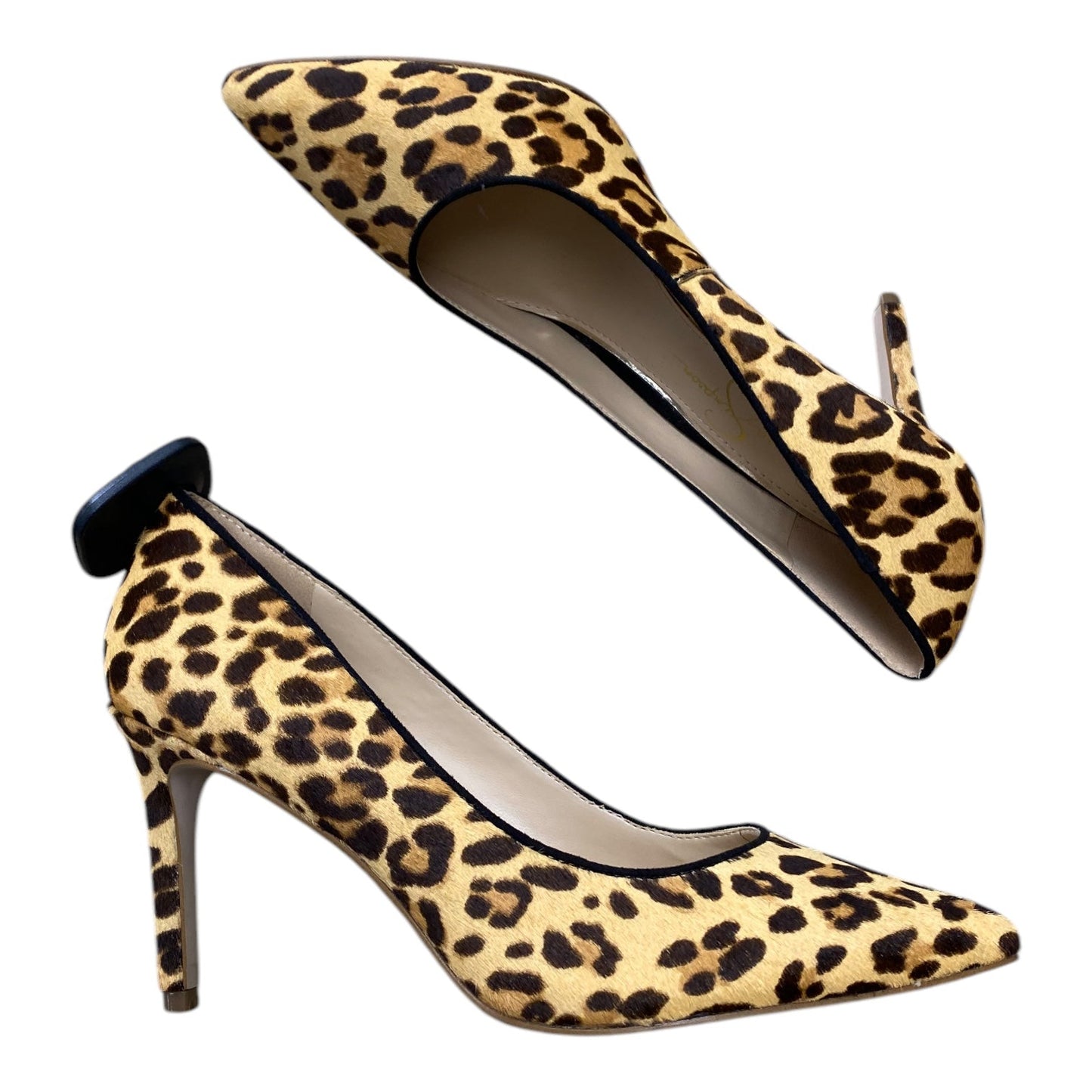 Shoes Heels Stiletto By Jessica Simpson In Animal Print, Size:8