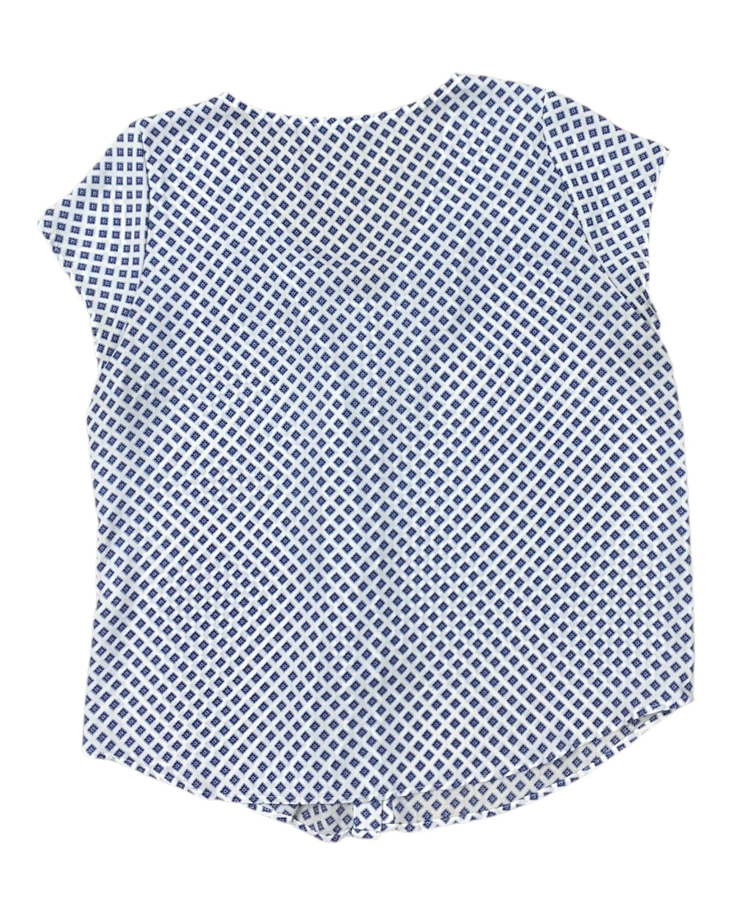 Blouse Ss By Papermoon In Blue & White, Size:L