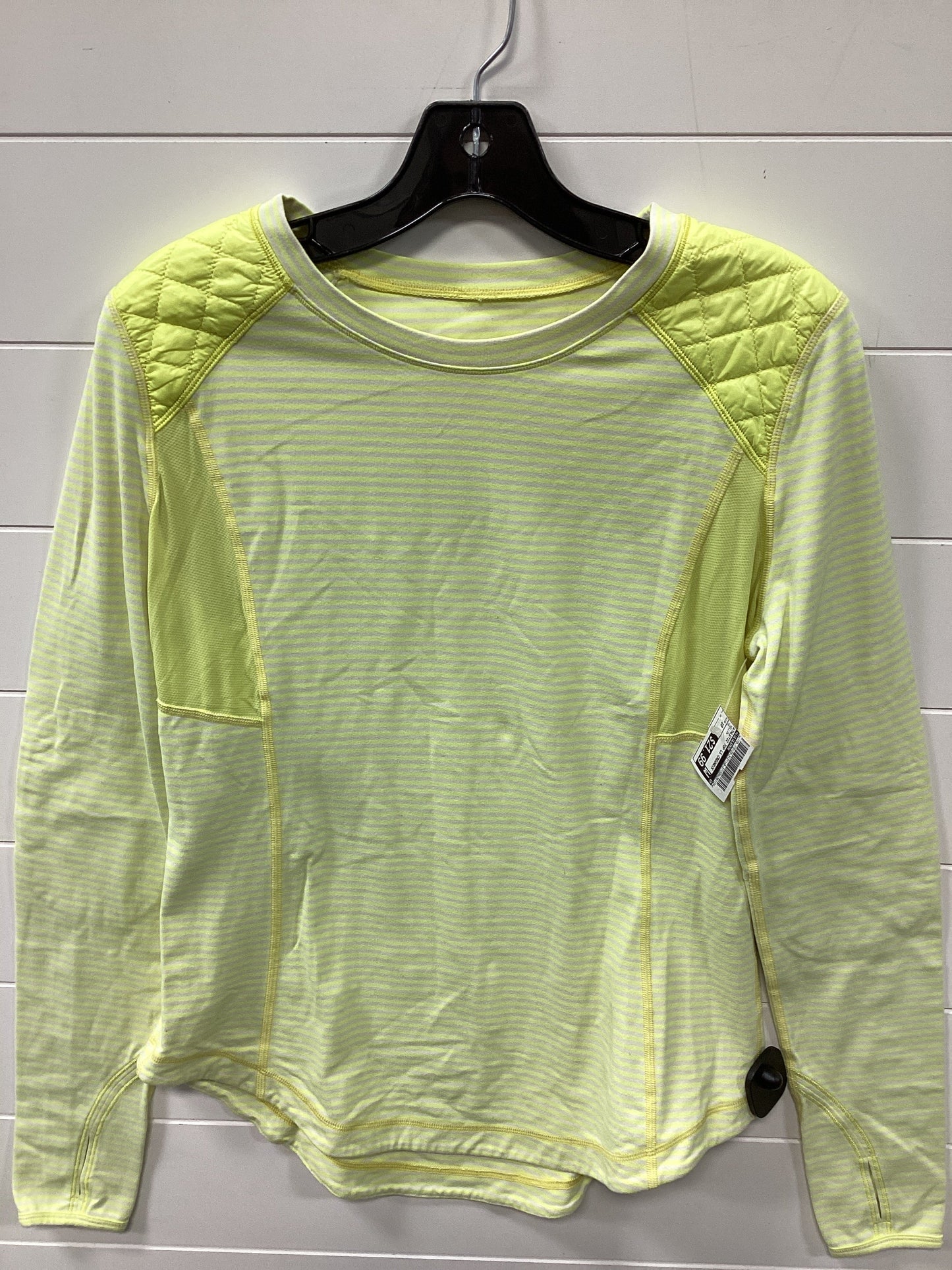 Athletic Top Ls Crewneck By Lululemon In Yellow, Size:10