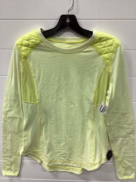 Athletic Top Ls Crewneck By Lululemon In Yellow, Size:10