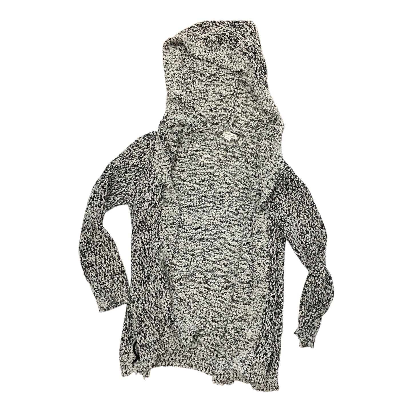 Sweater Cardigan By Simply Noelle In Black & Grey, Size:L
