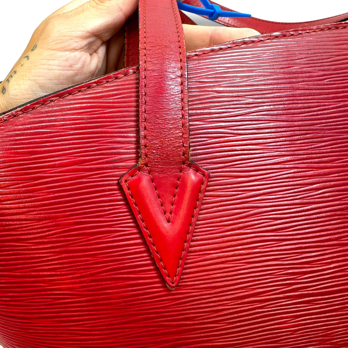 Epi leather Saint Jacques bag Handbag Luxury Designer By Louis Vuitton, Size: Large