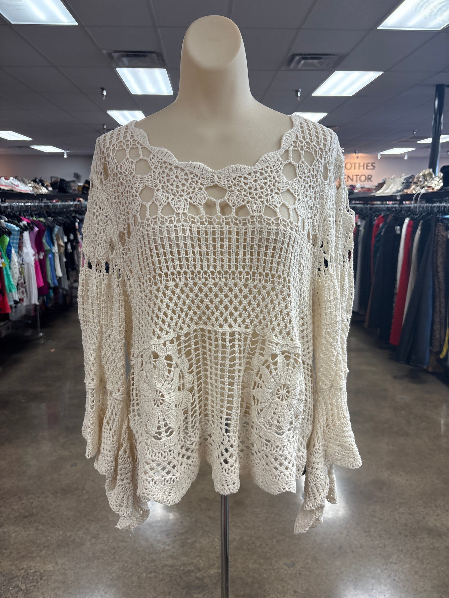 Top Ls By Davi & Dani In Cream, Size:M