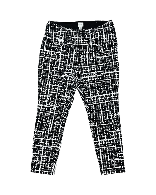 Pants Lounge By Chicos In Black & White, Size:12