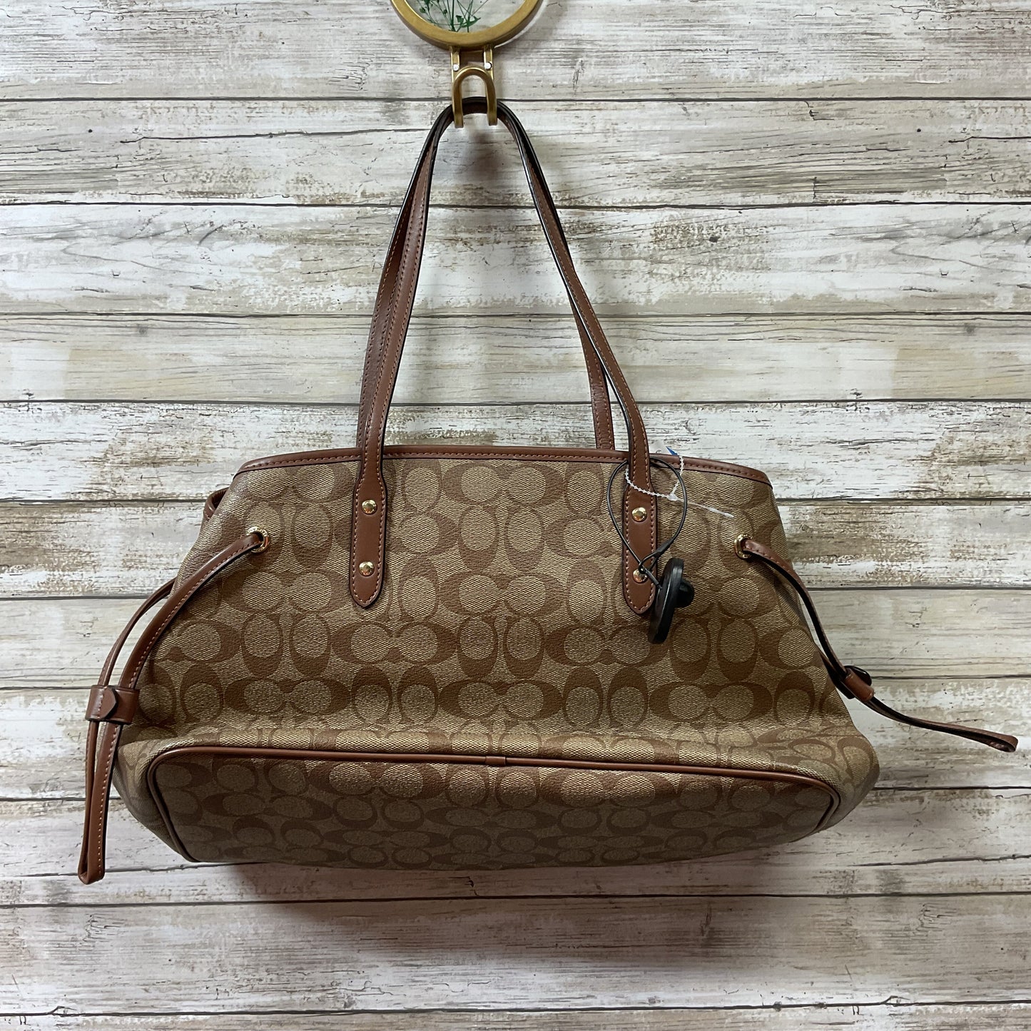 Handbag Designer By Coach In Brown, Size:Medium