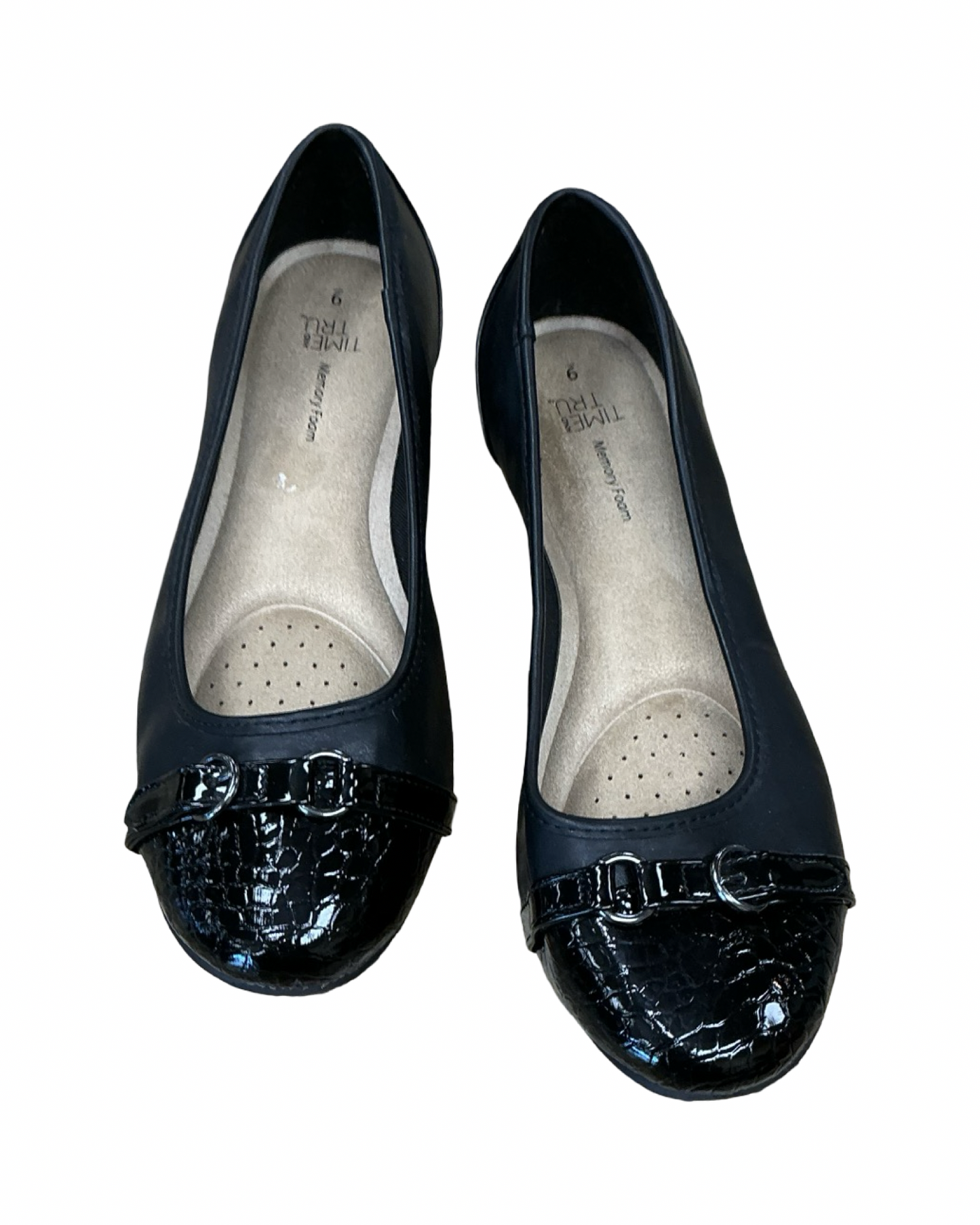 Shoes Flats By Time And Tru In Black, Size:9